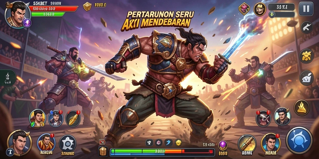Tampilan exhilarating gameplay 55KBET dalam aksi seru.
