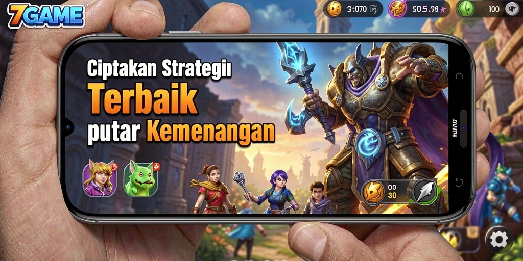 Gameplay menarik dalam 7GAME yang menunjukkan strategi pertempuran.