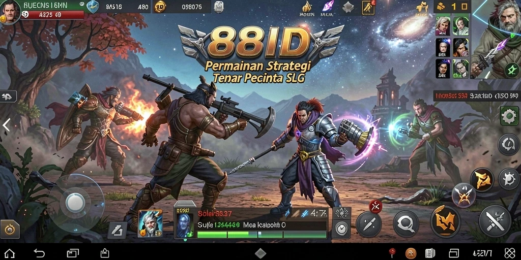 Tampilan gameplay menakjubkan dari 88ID dengan strategi SLG.
