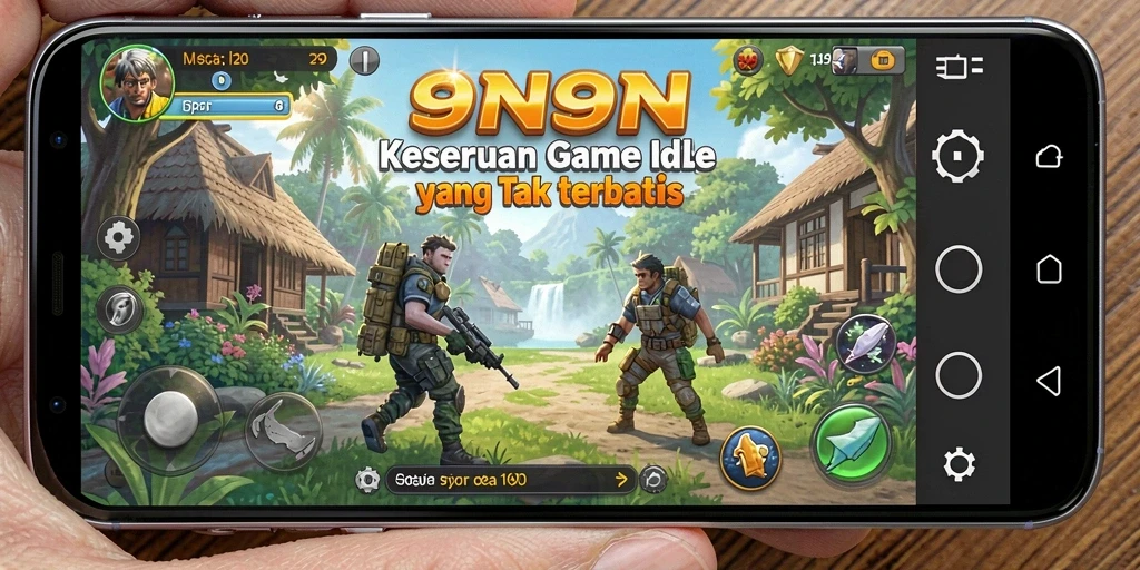 Tangkapan layar menunjukkan gameplay santai dan menarik dari 9N9N.