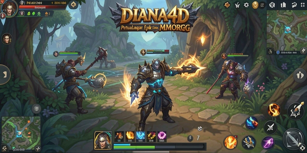 Gameplay DIANA4D menampilkan pertarungan seru dan petualangan epik.