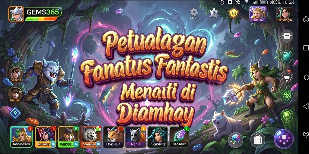 Screenshot gameplay GEMS365 menampilkan petualangan seru dan grafis yang menawan.