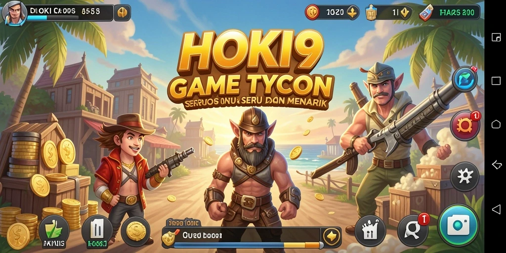 Screenshot gameplay HOKI9 menampilkan pengelolaan bisnis yang menarik.