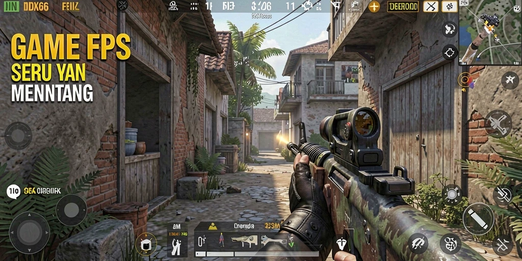 Tangkapan layar IDX66 menunjukkan aksi seru dalam gameplay FPS.
