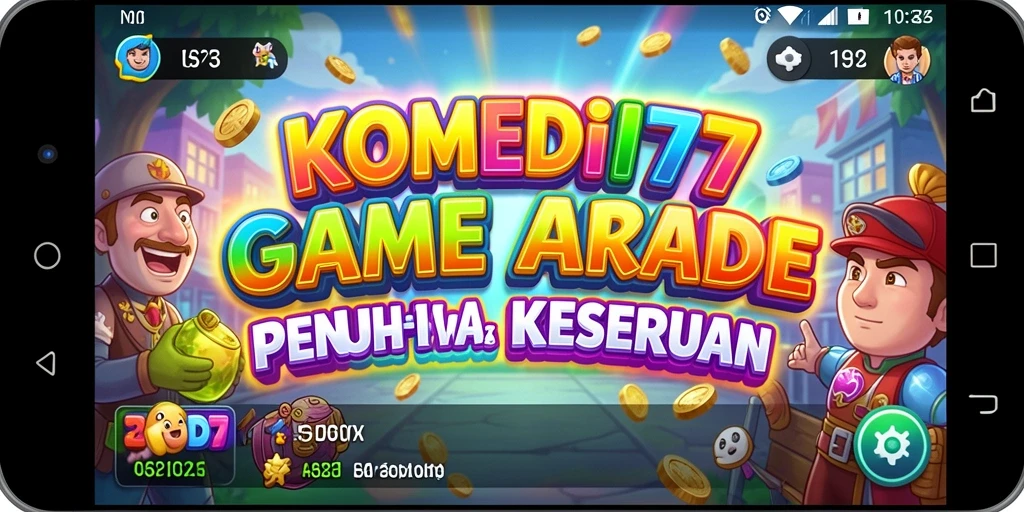 Screenshot menampilkan gameplay seru dan lucu dari KOMEDI77.