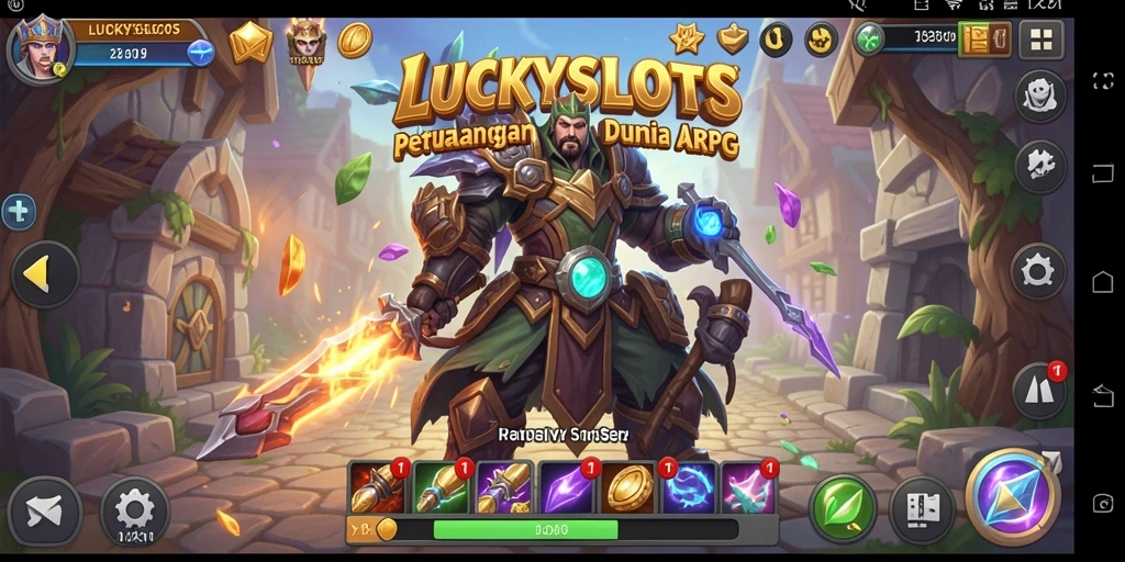 Tampilan gameplay ARPG yang menarik dari LUCKYSLOTS dengan pertempuran intens.