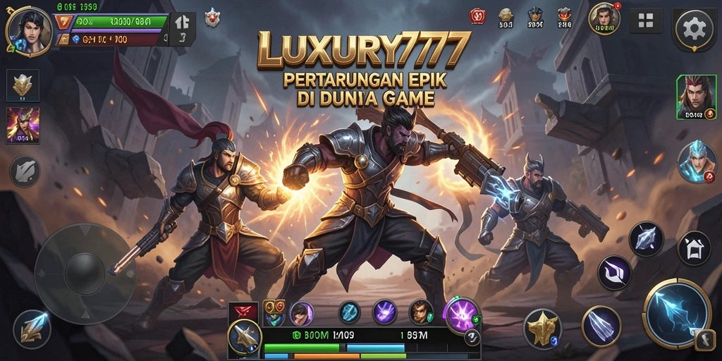 Gameplay seru LUXURY777 dengan aksi pertarungan yang intens.