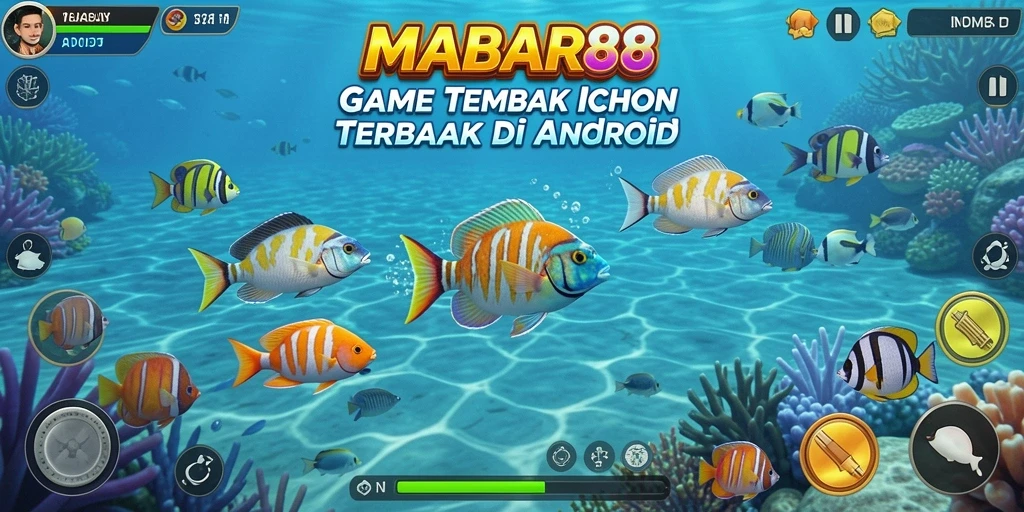 Tampilan gameplay seru MABAR88 saat menangkap ikan.