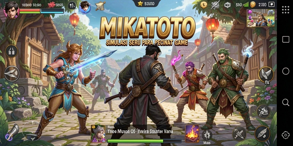 Screenshot gameplay MIKATOTO menunjukkan strategi yang mendebarkan dan interaksi karakter.