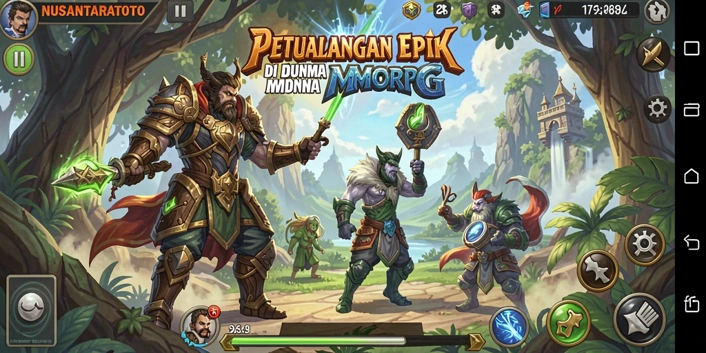 Screenshot gameplay NUSANTARATOTO menampilkan aksi seru di dunia MMORPG.