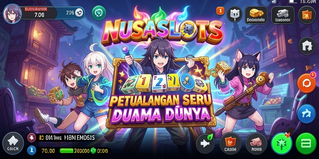 Gameplay seru NUSASLOTS dengan karakter anime favorit.