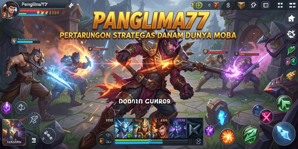 Tampilan gameplay seru dalam arena MOBA yang menantang.