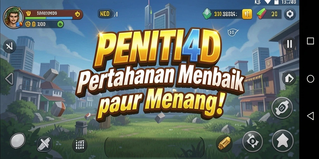 Tangkapan layar gameplay PENITI4D menampilkan menara dan musuh dalam pertahanan strategis.
