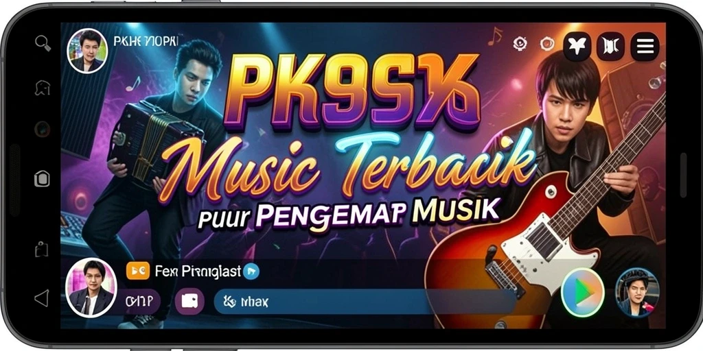Tampilan gameplay menarik dari PK95 dengan animasi musik.