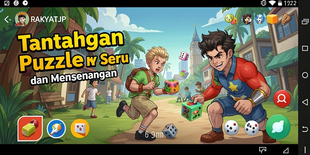 Screenshot gameplay RAKYATJP menunjukkan puzzle yang menarik dan menantang.