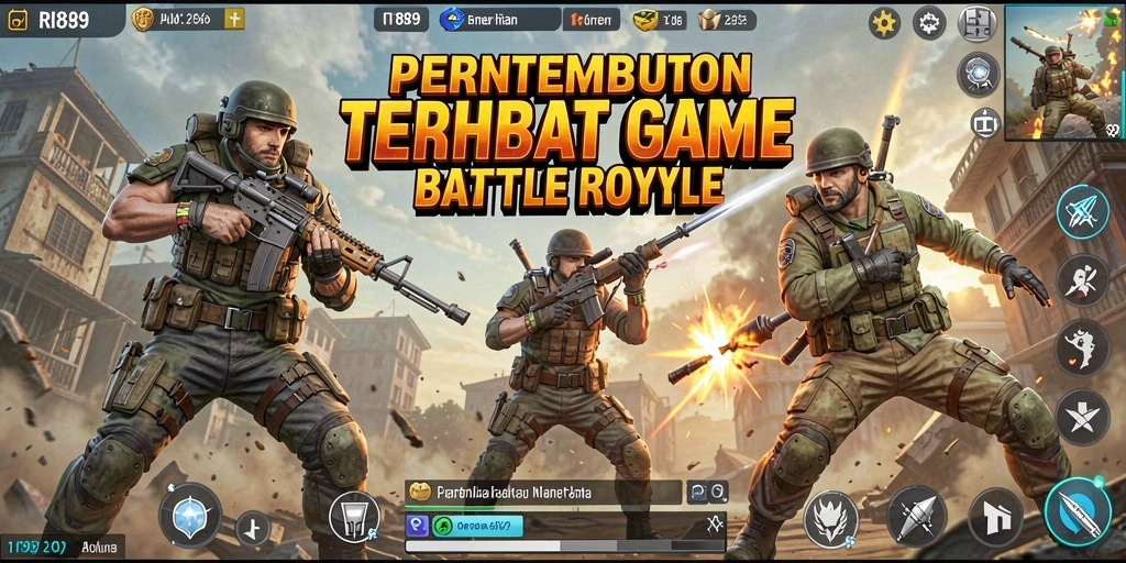 Tangkapan layar dari gameplay RI889 yang menegangkan di arena Battle Royale.