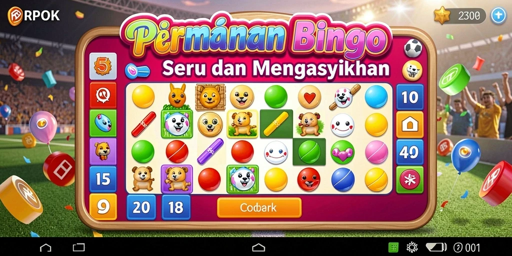 Tampilan gameplay seru dari permainan Bingo di RPOK.