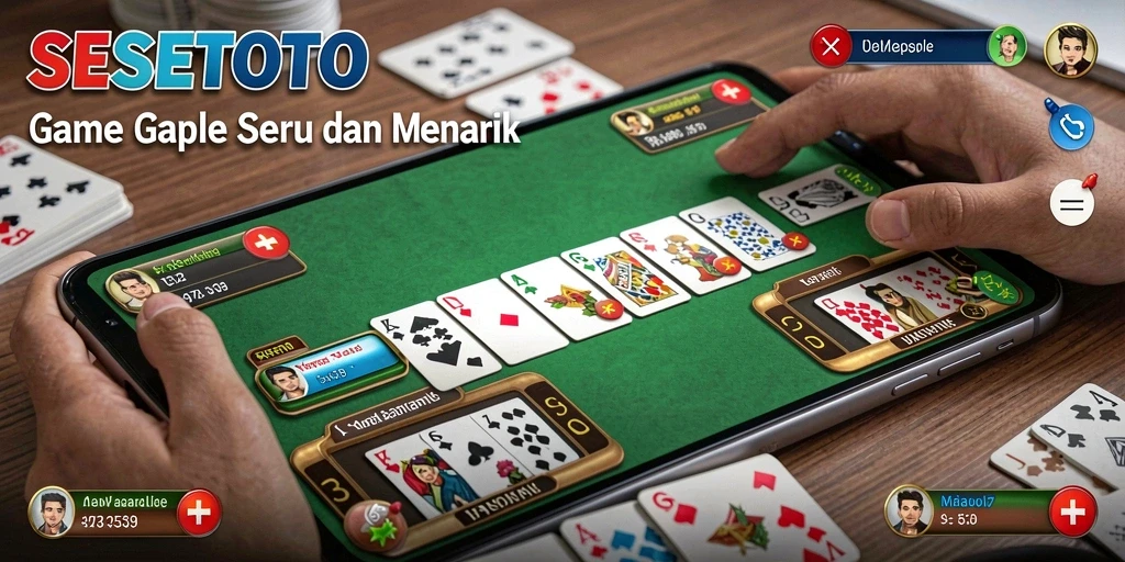 Gameplay SESETOTO yang seru dalam permainan Gaple.