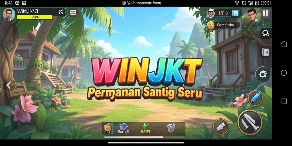 Tampilan gameplay WINJKT yang menyenangkan dan penuh warna.