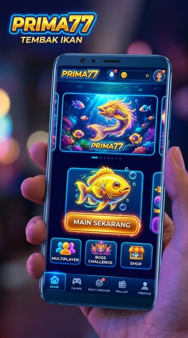 Tampilan utama aplikasi prima77 yang informatif.
